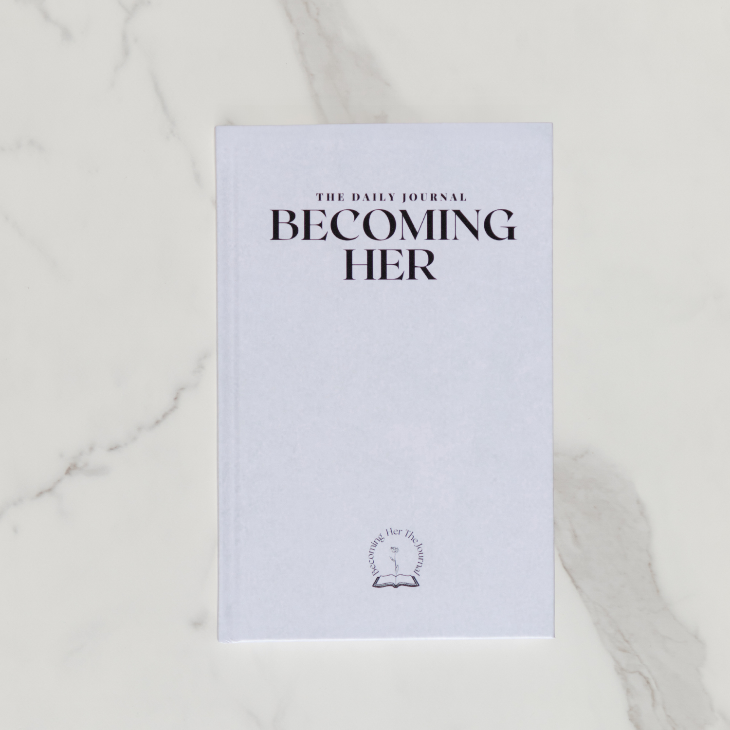 PRE-ORDER Becoming Her The Journal in Pearl White (Hard Cover)