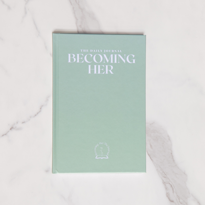 Becoming Her The Journal in Spring Green (Hard cover)